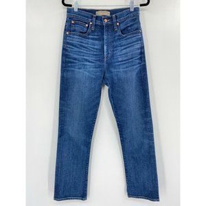 Point Sur Shoreditch Straight Leg High Rise Stretch Denim Jeans Blue Women's 25